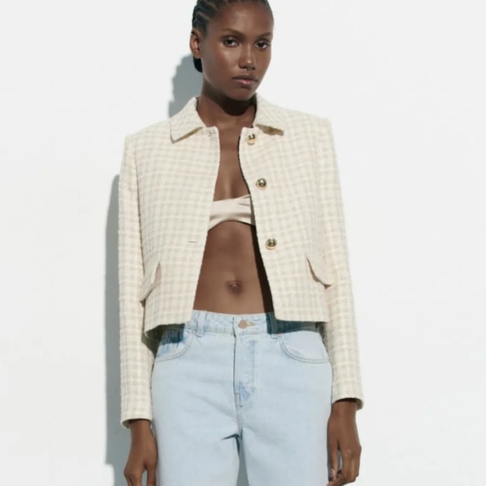 Zara | Jackets & Coats | Zara Tweed Cropped Blazer | Poshmark